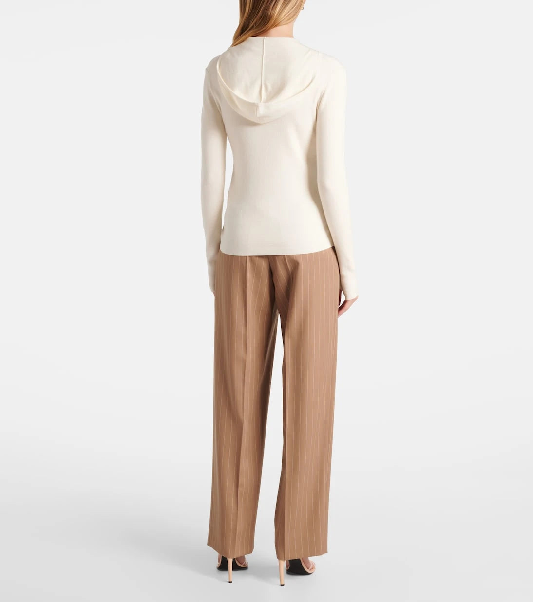 Victoria Beckham - Wool-blend jersey zip-up hoodie
