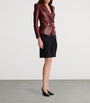 Balmain Brown Lambskin Double-Breasted Blazer