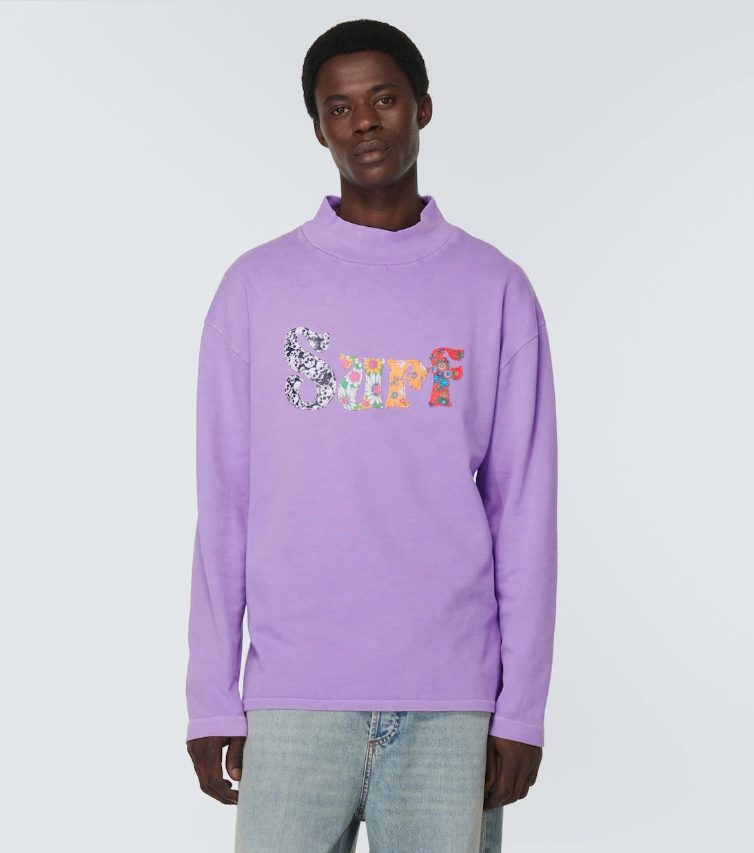 ERL - Appliqué cotton jersey sweatshirt