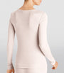 Hanro Ivory Silk-Cashmere Long-Sleeve T-Shirt