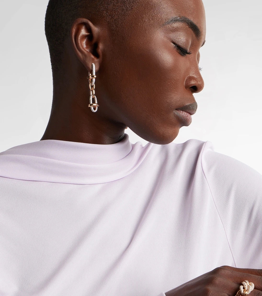 Pomellato - Iconica 18kt gold drop earrings with diamonds