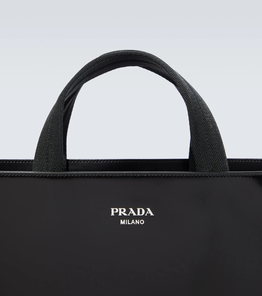 Prada - Leather tote bag and water bottle set