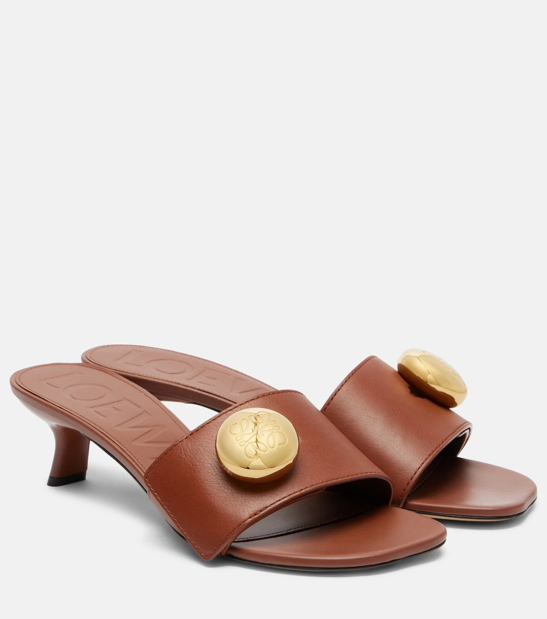 Loewe - Pebble Anagram leather mules