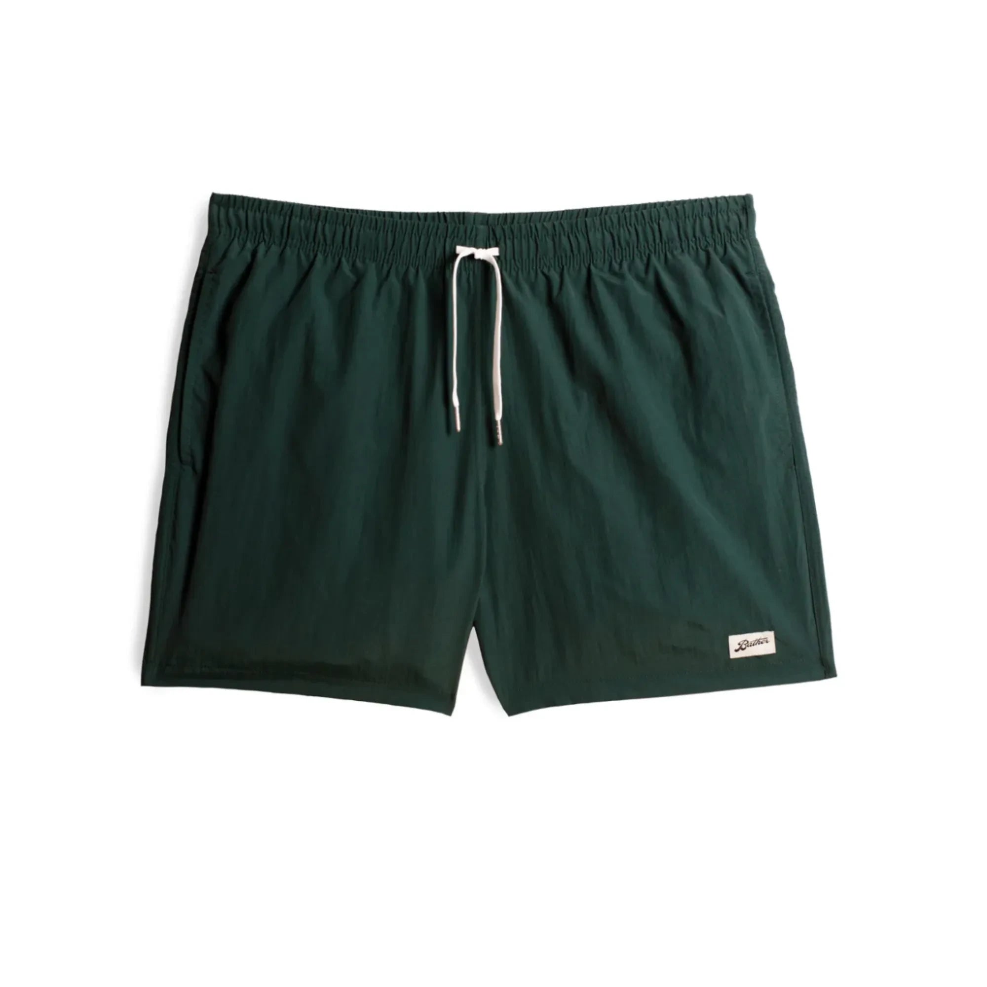 Bather - Plain Recycled Swim Shorts | Chrome green