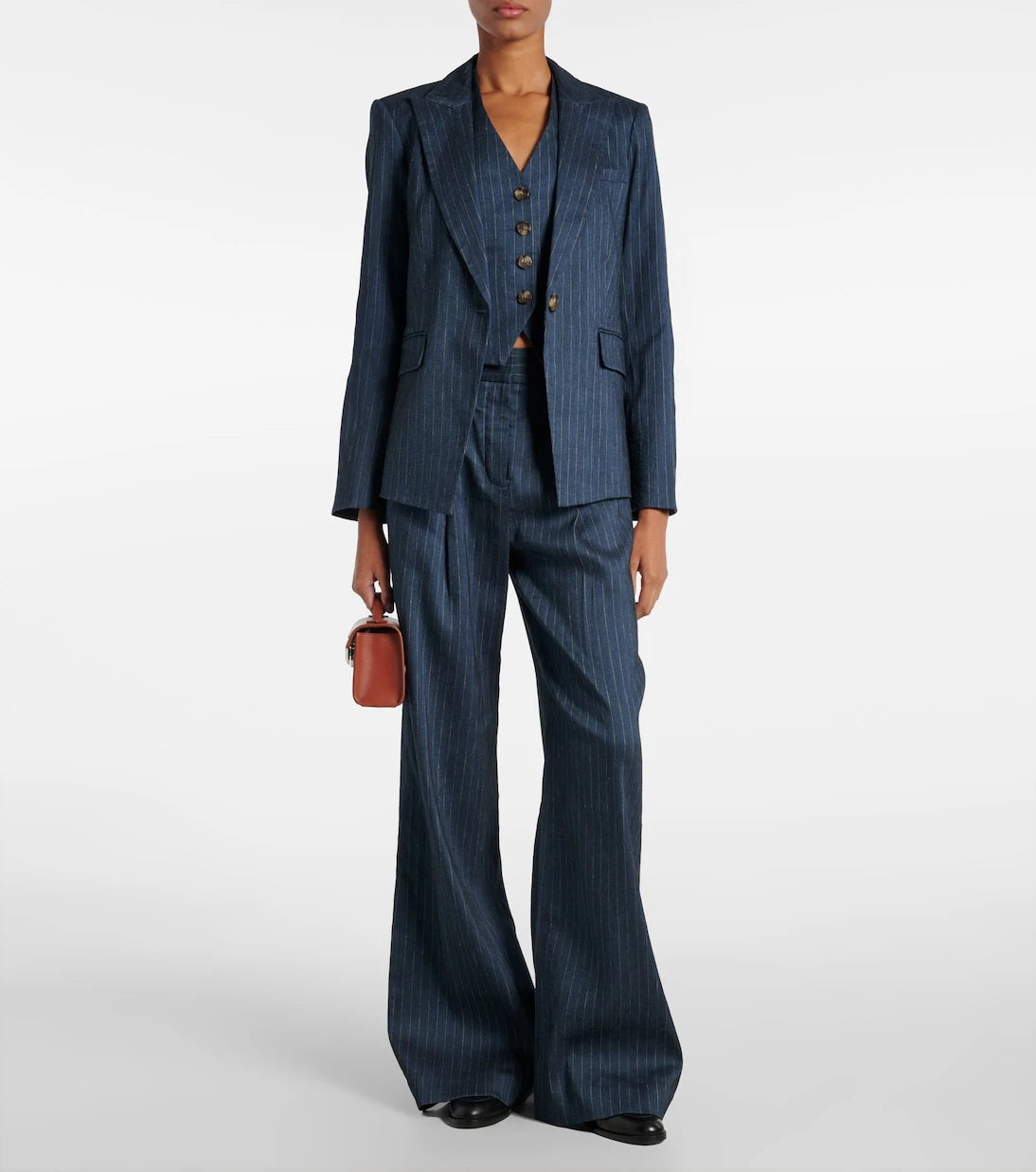 Veronica Beard - Obie pinstripe linen-blend blazer