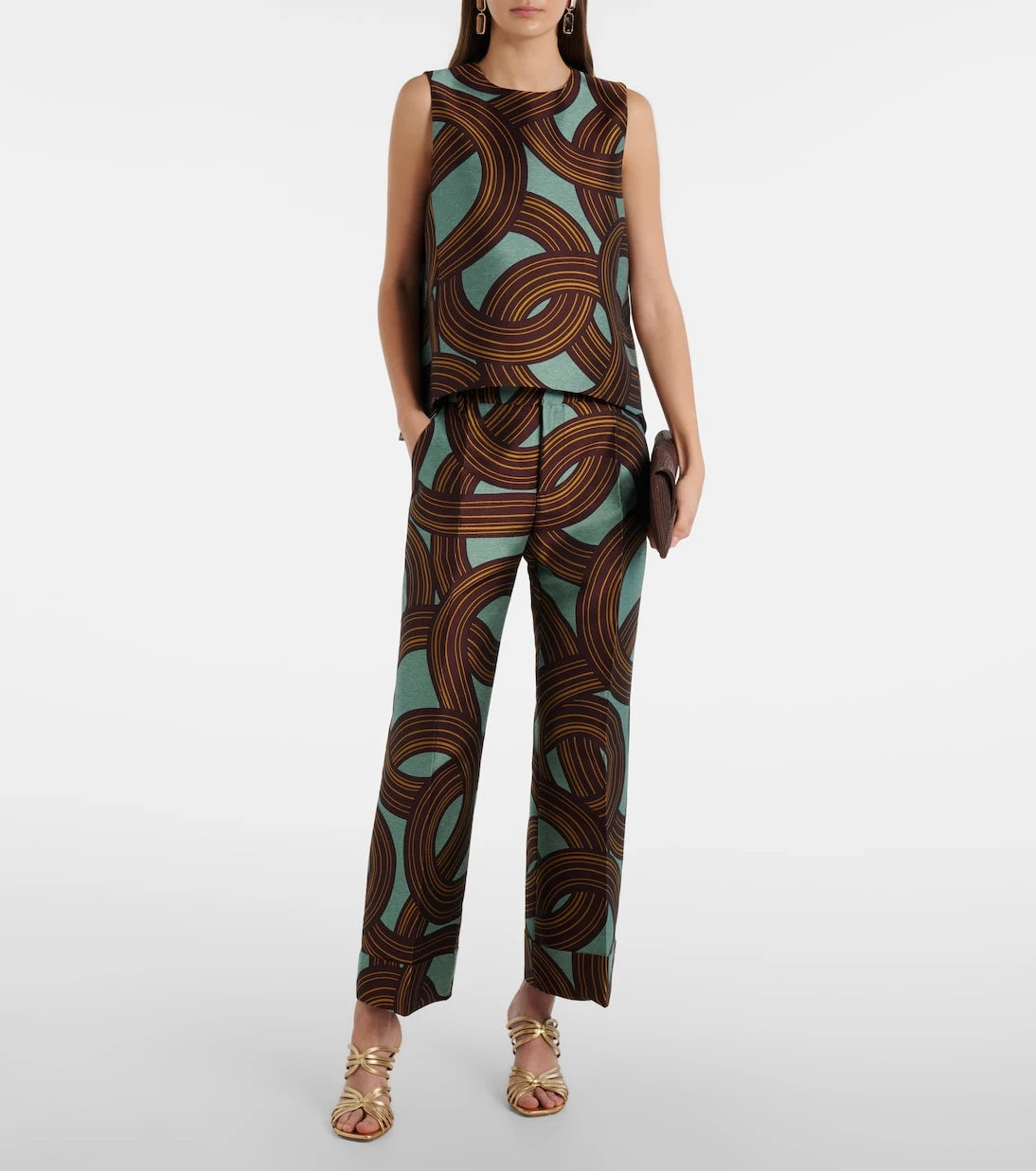 La DoubleJ - Hendrix printed cropped straight pants