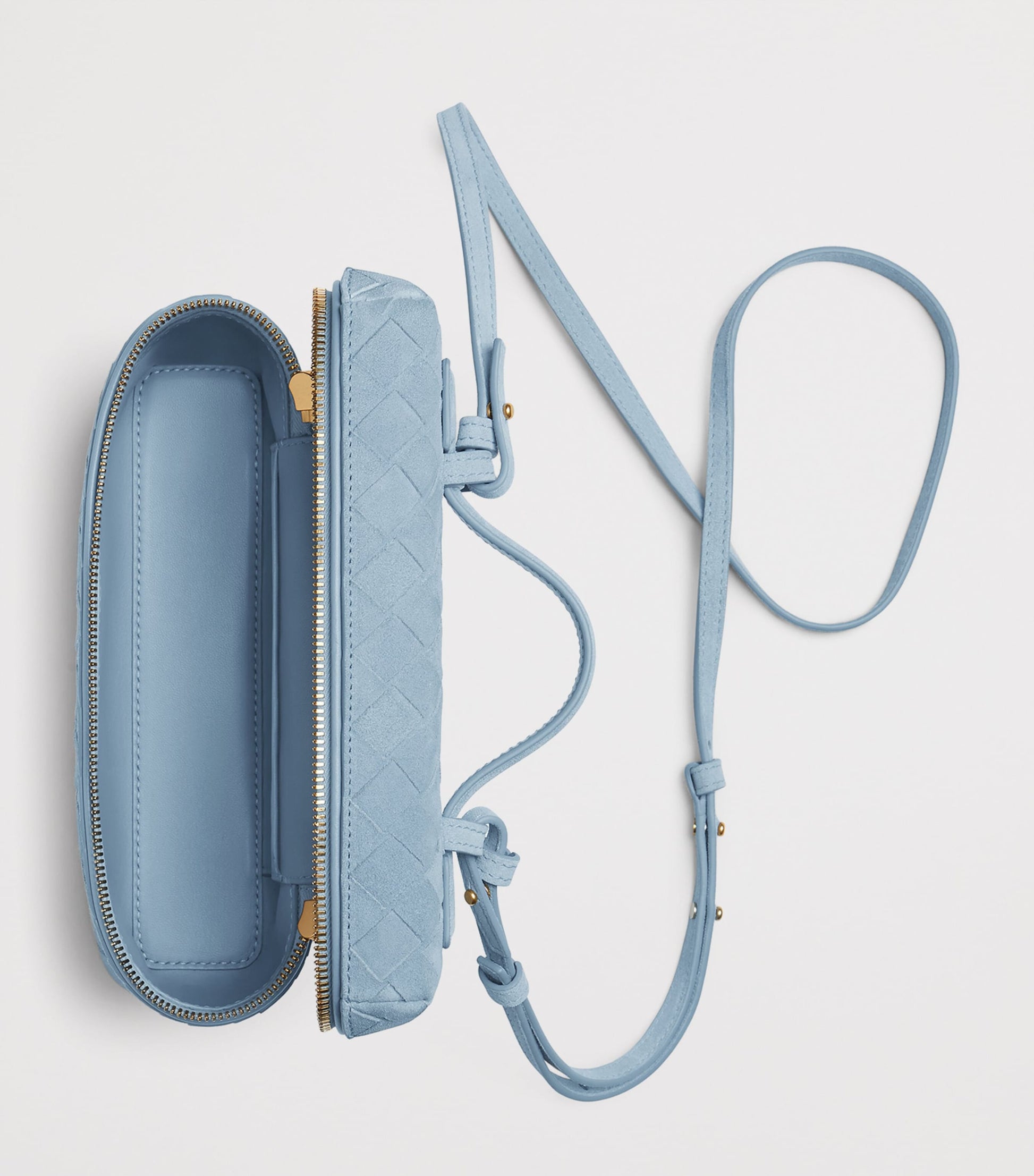 Grey Suede Bang Bang Vanity Case Bag