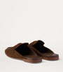 Brown Suede Triangle Mules