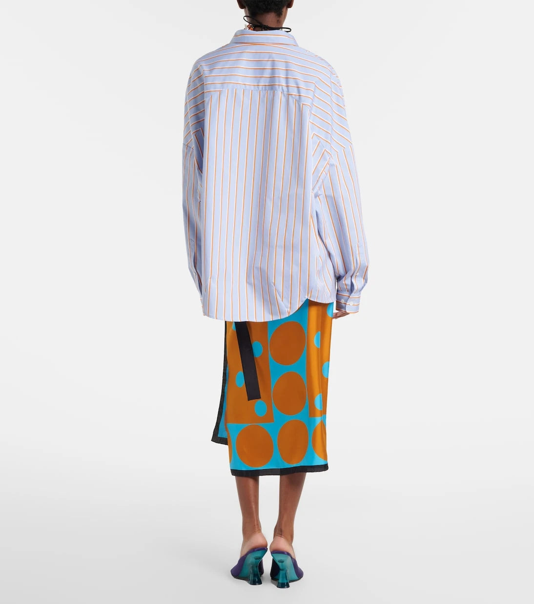 Dries Van Noten - Printed silk wrap skirt