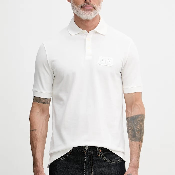 Armani Exchange тениска с яка мъжка от памук