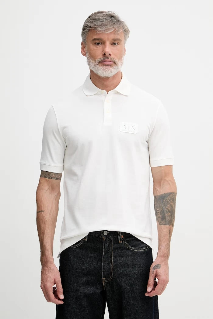Armani Exchange тениска с яка мъжка от памук
