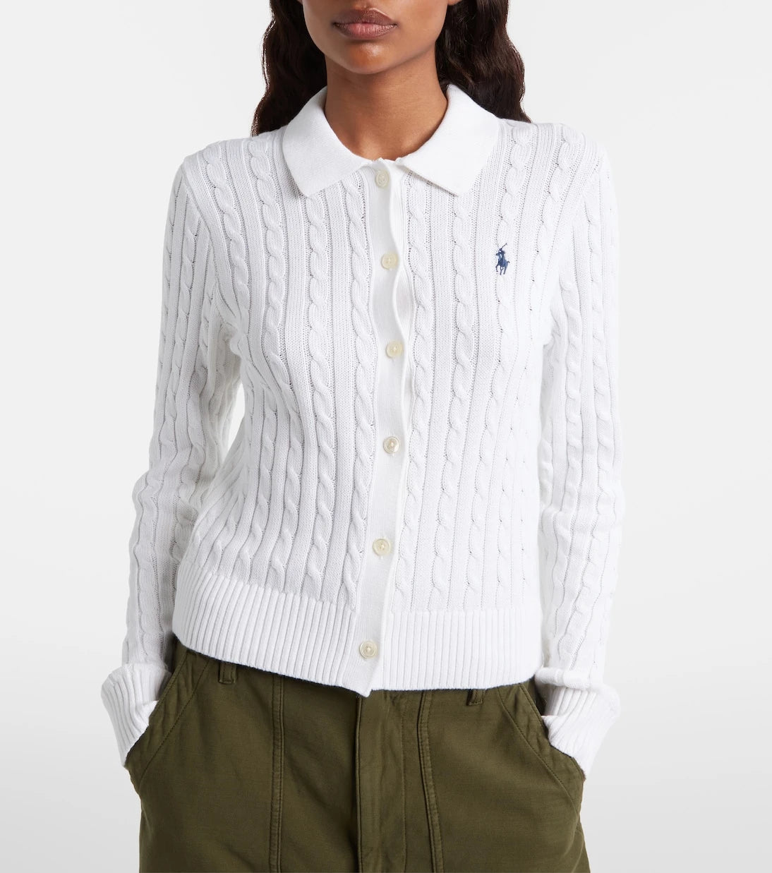 Polo Ralph Lauren - كارديجان قطني محبوك بنمط الكابل