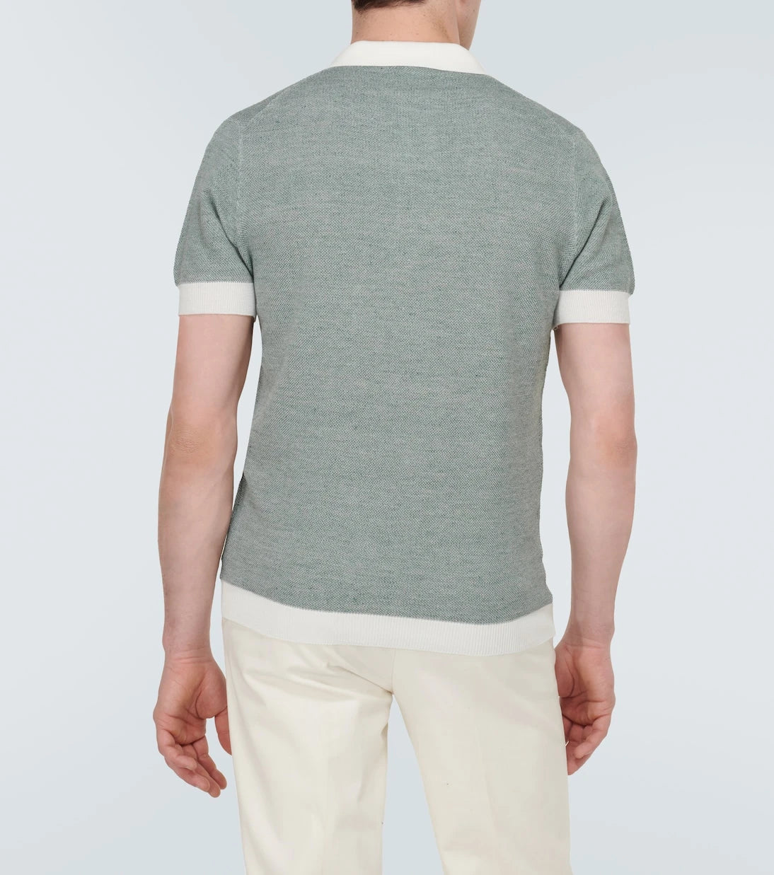 Thom Sweeney - Cotton and linen polo shirt