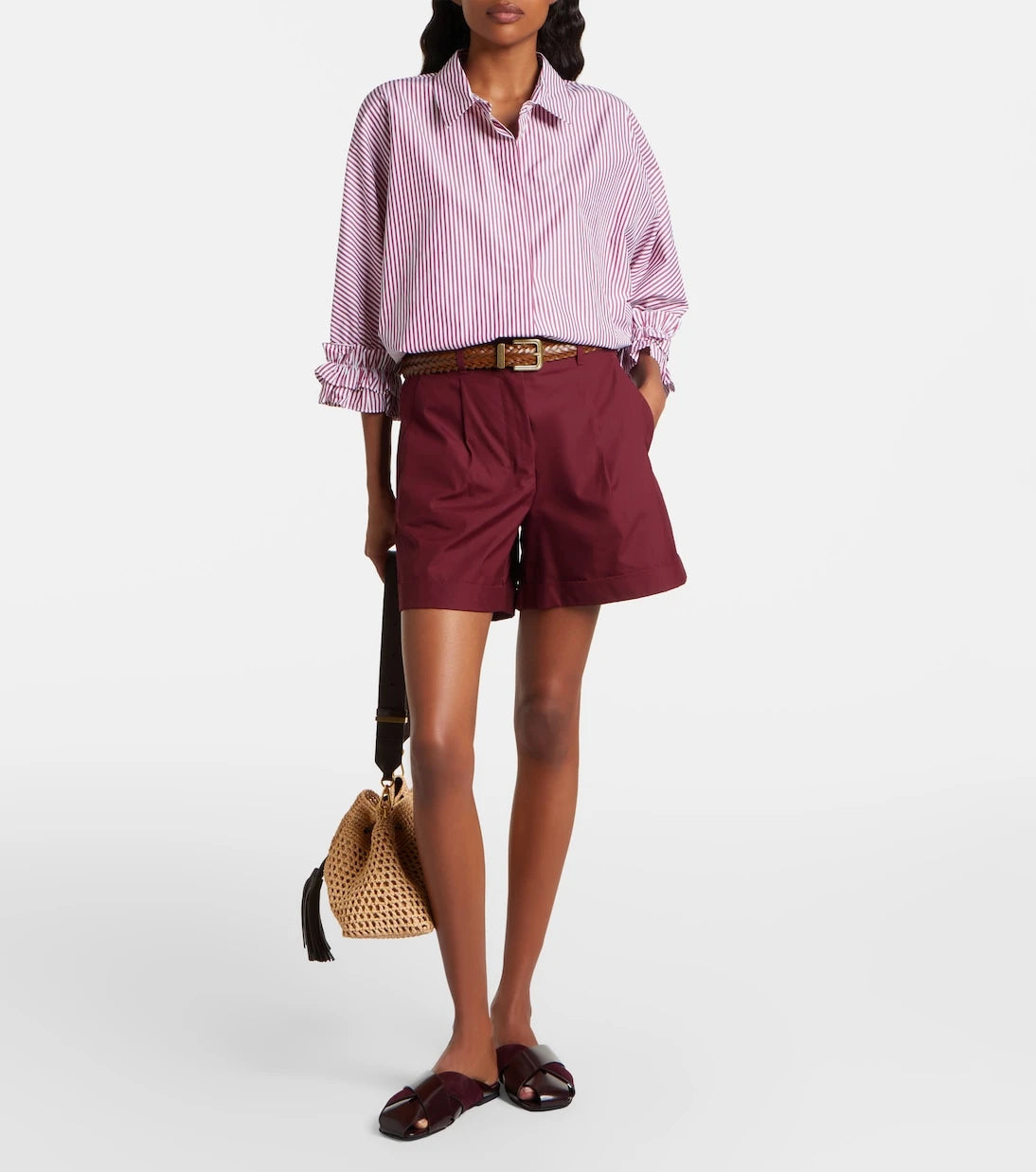 'S Max Mara - Cotton poplin shorts