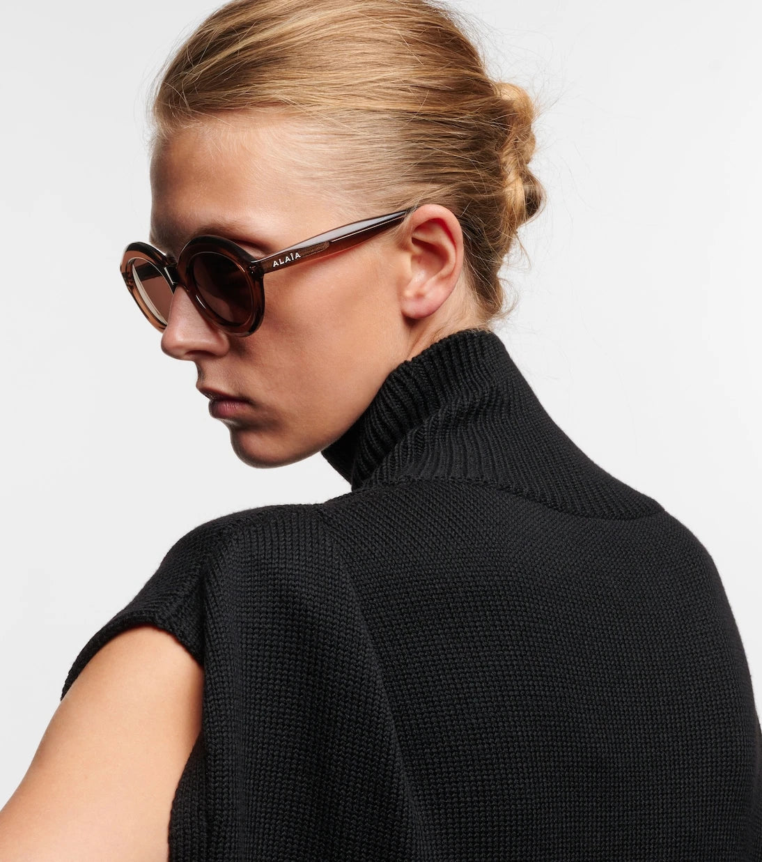 Alaïa - نظارات شمسية مستديرة