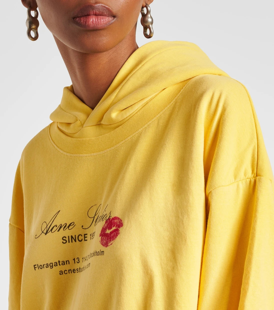 Acne Studios - Printed cotton jersey hoodie