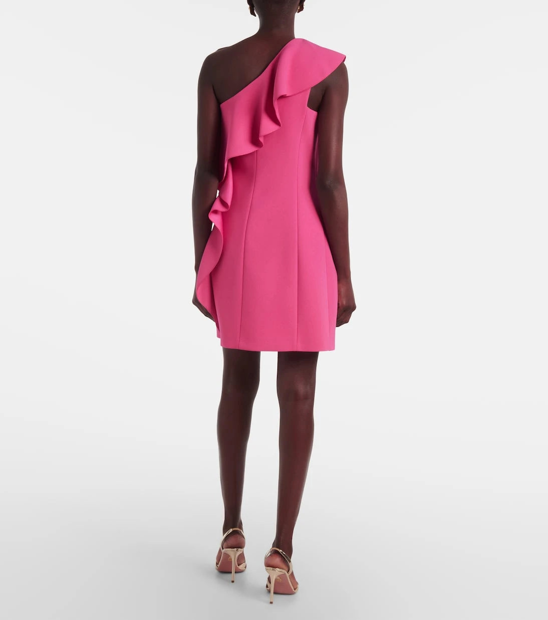 Max Mara - Giacomo ruffled sable minidress