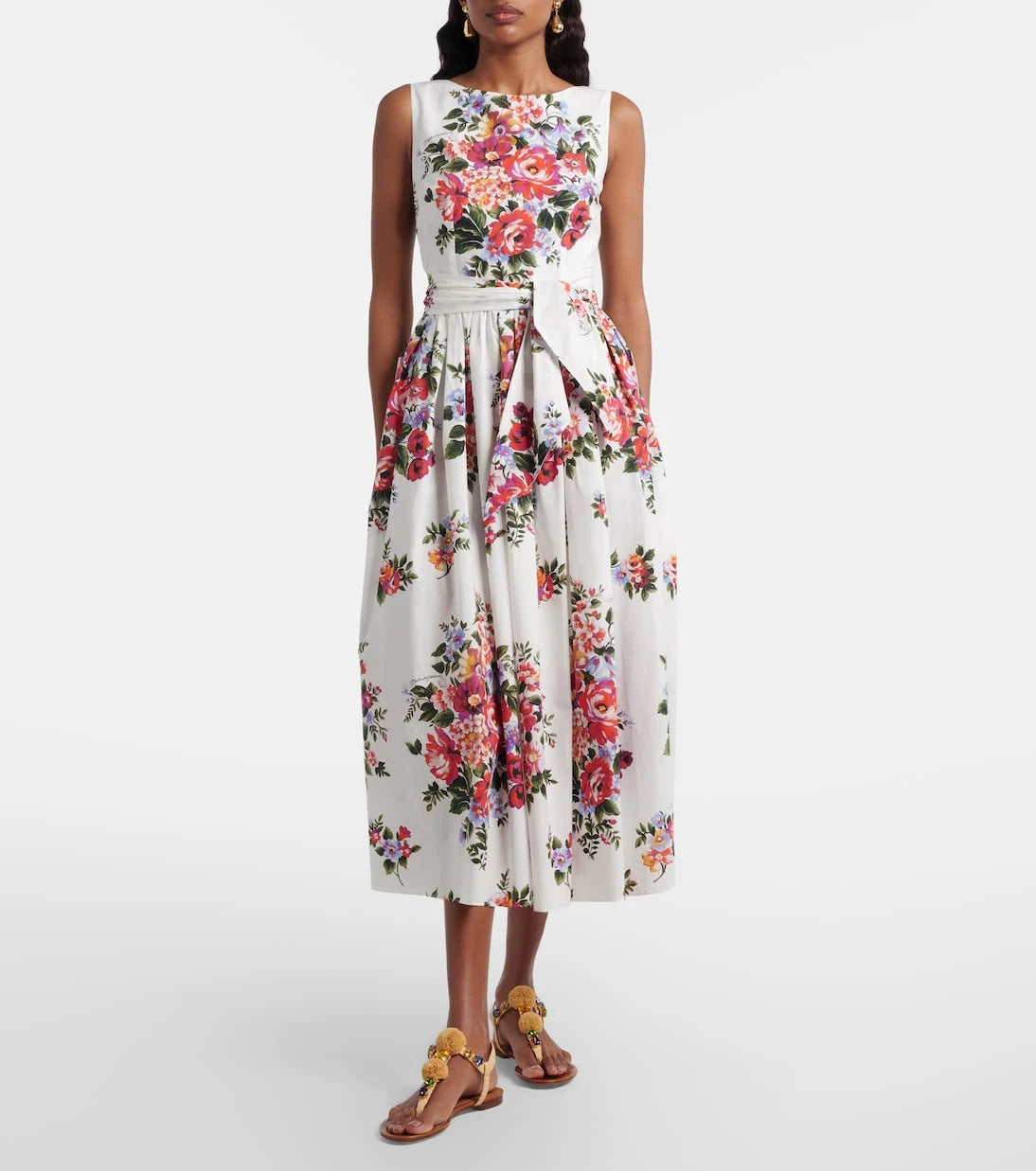 Dolce&Gabbana - Floral cotton midi dress