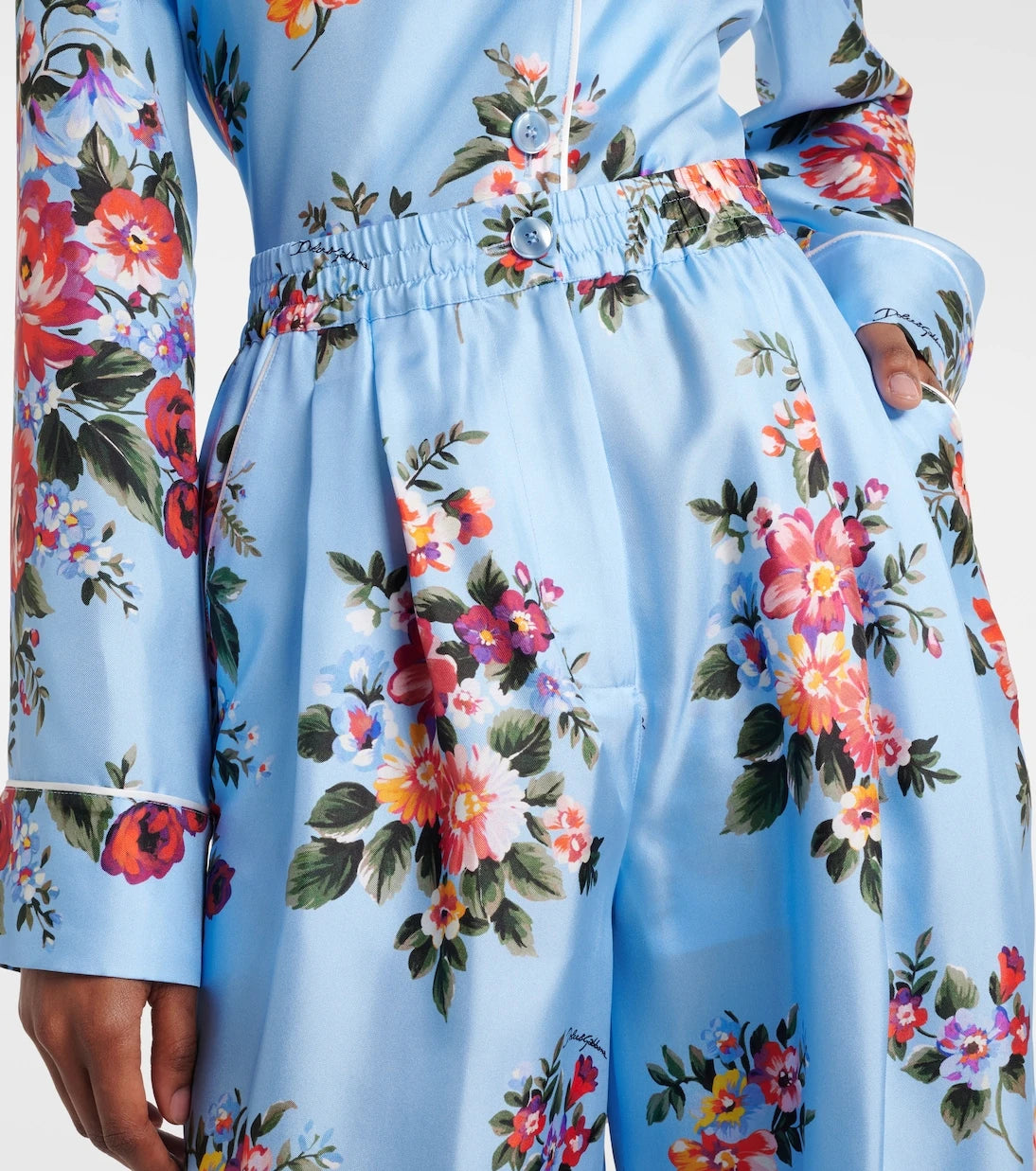 Dolce&Gabbana - Floral silk wide-leg pants