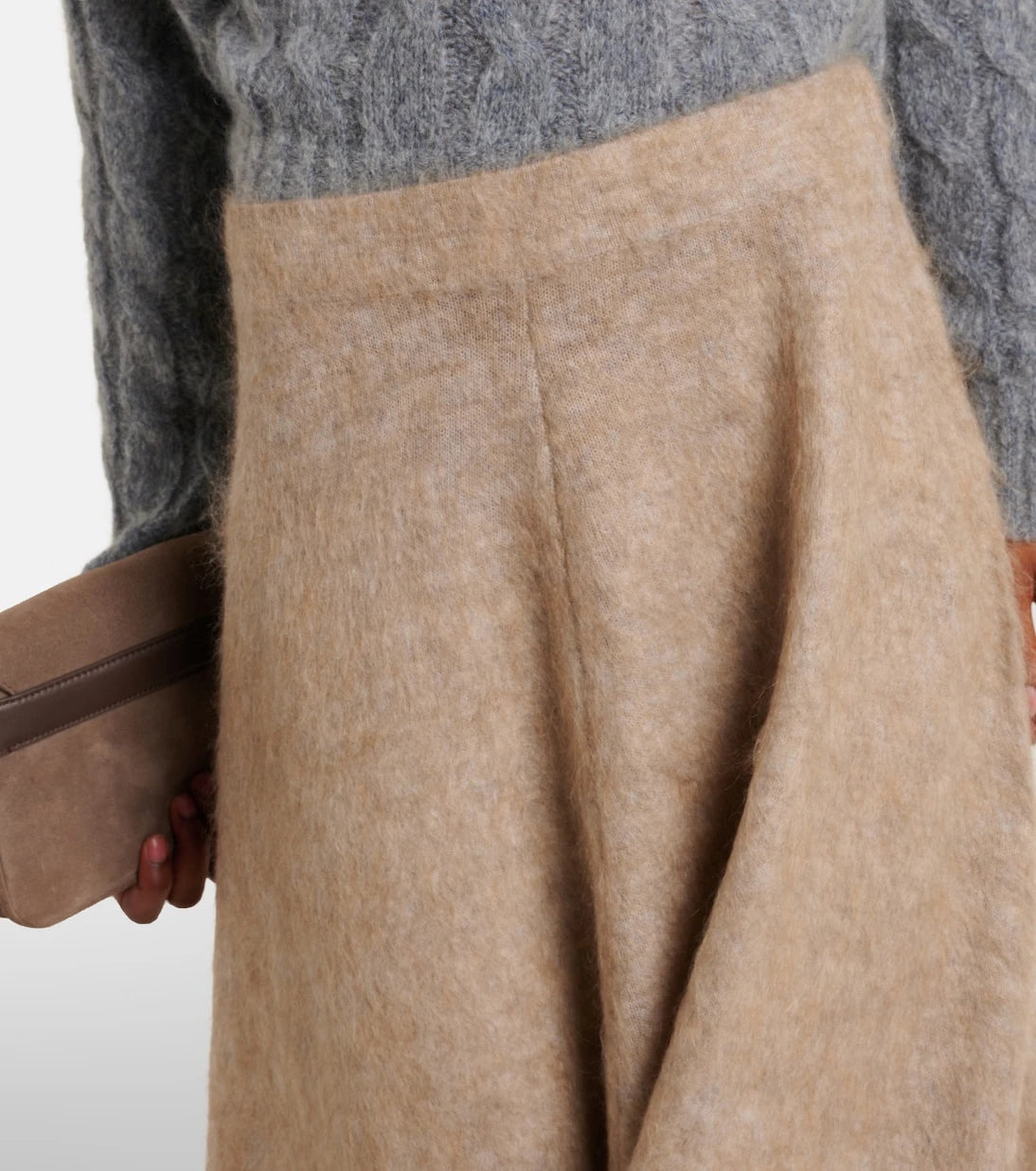 Brunello Cucinelli - Wool and cashmere-blend midi skirt