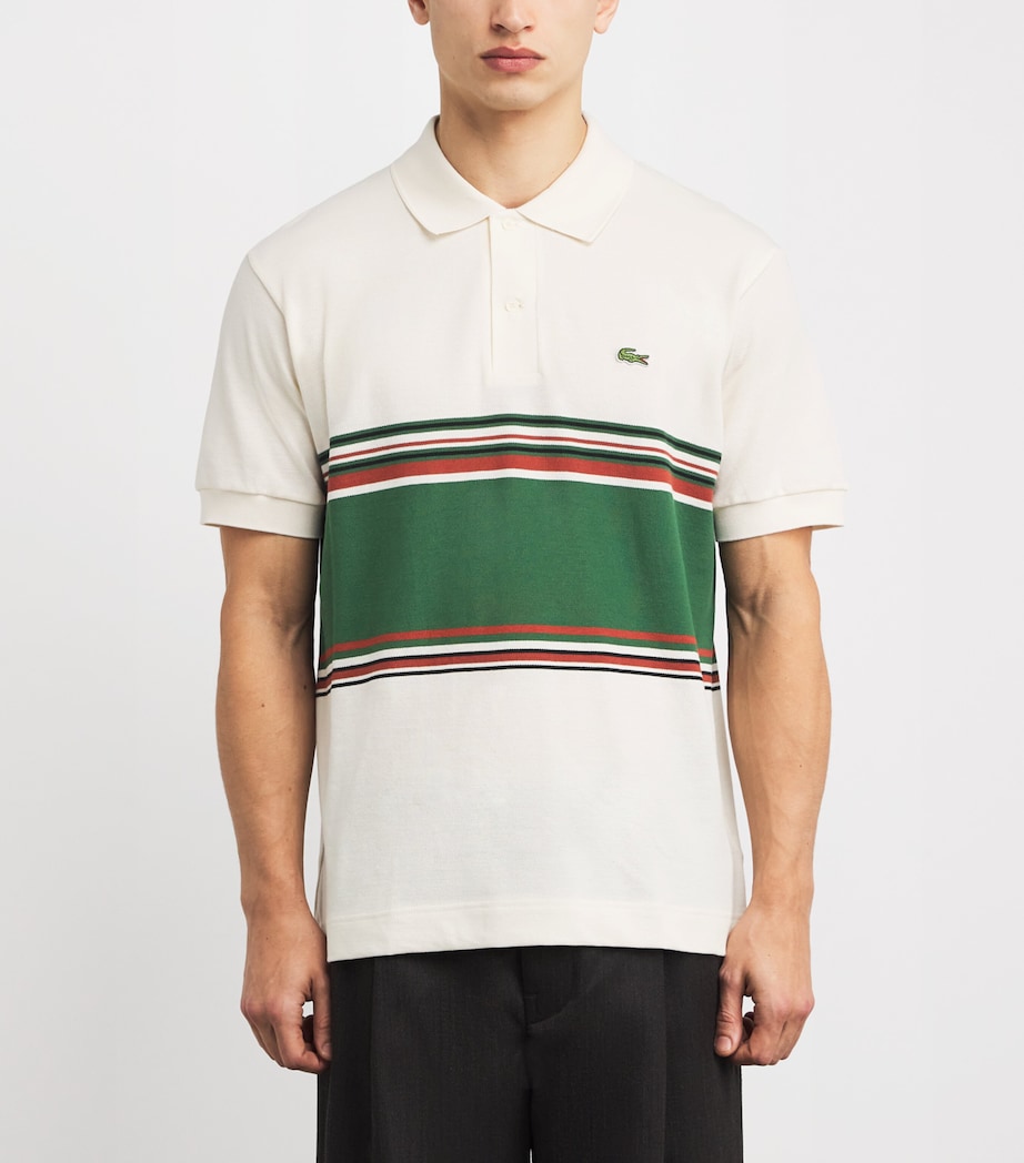 Lacoste Cotton Contrast Stripe Polo Shirt