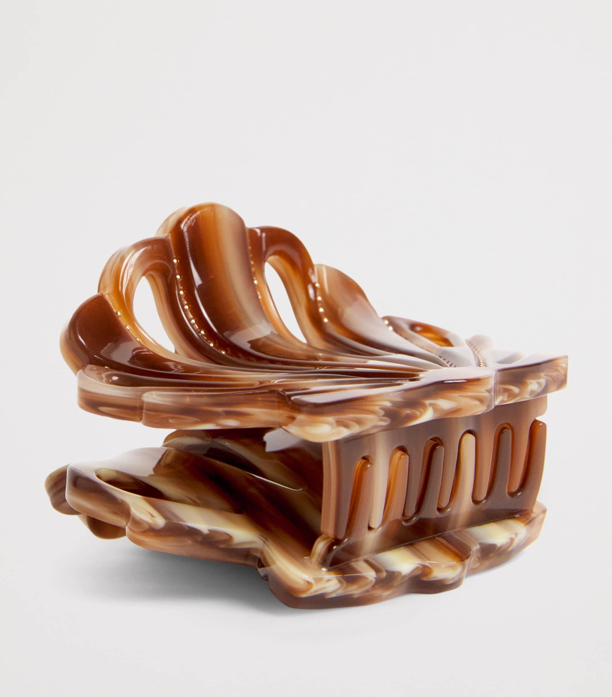 Brown Acetate Shell Clasp Hair Clip