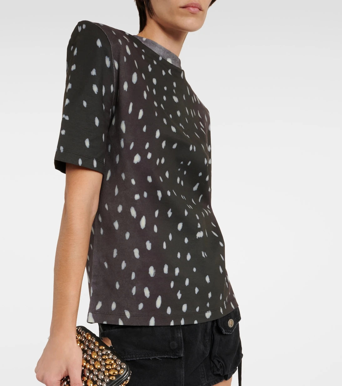 The Attico - Padded printed cotton T-shirt