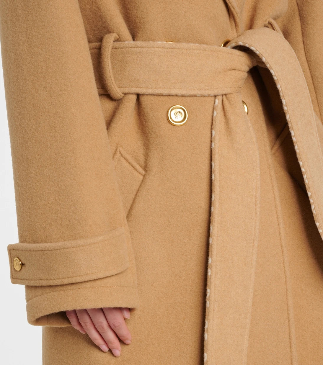 Givenchy - Wool and silk wrap coat