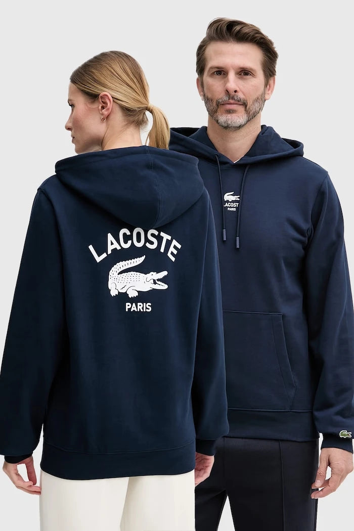 Lacoste суичър с качулка от памук