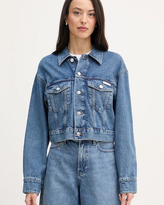 Calvin Klein Jeans преходно яке дамско от деним