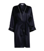 Olivia von Halle Navy Silk Mimi Robe