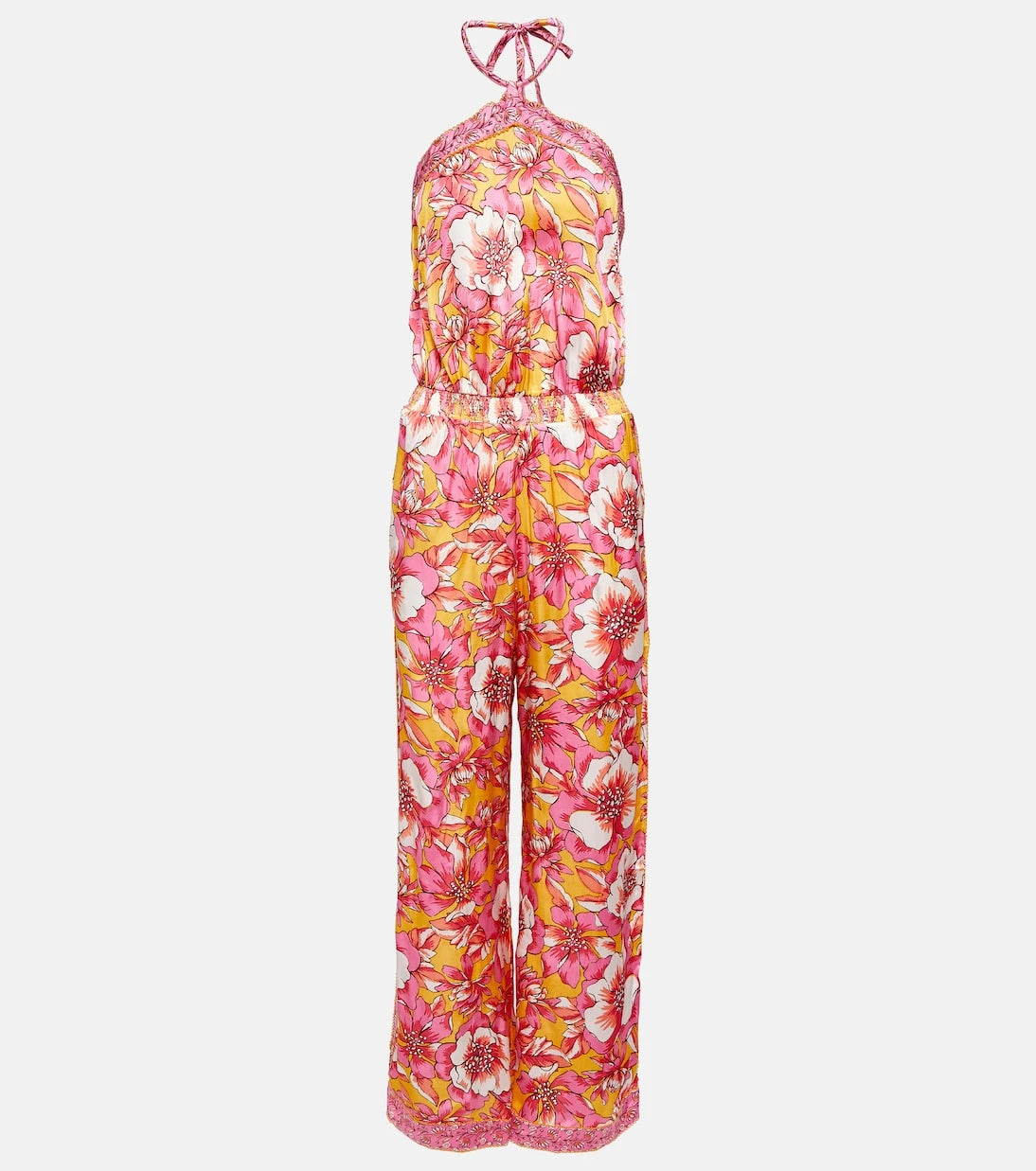 Poupette St Barth - Isabelle printed halterneck jumpsuit