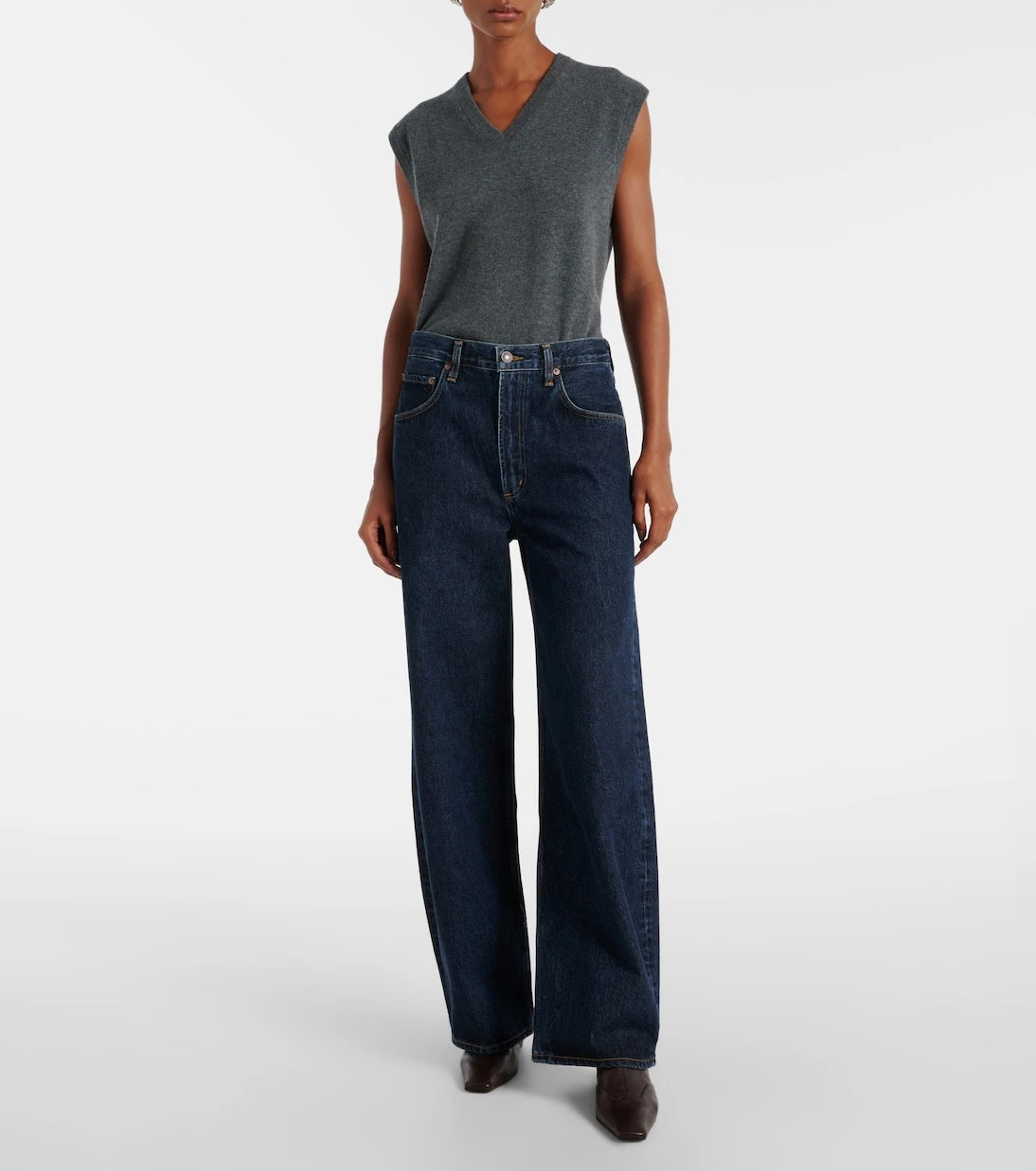 Agolde - Low Curve mid-rise barrel-leg jeans