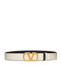 Valentino Garavani White Reversible VLOGO Signature Belt