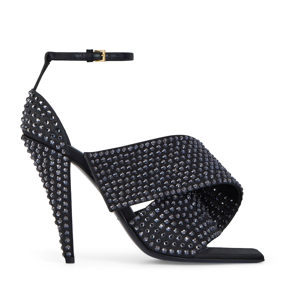 Givenchy Studded Twisted Ribbon Heeled Sandals 95