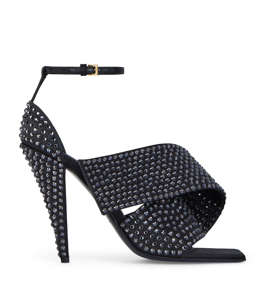 Givenchy Studded Twisted Ribbon Heeled Sandals 95
