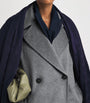 Grey Virgin Wool Overcoat