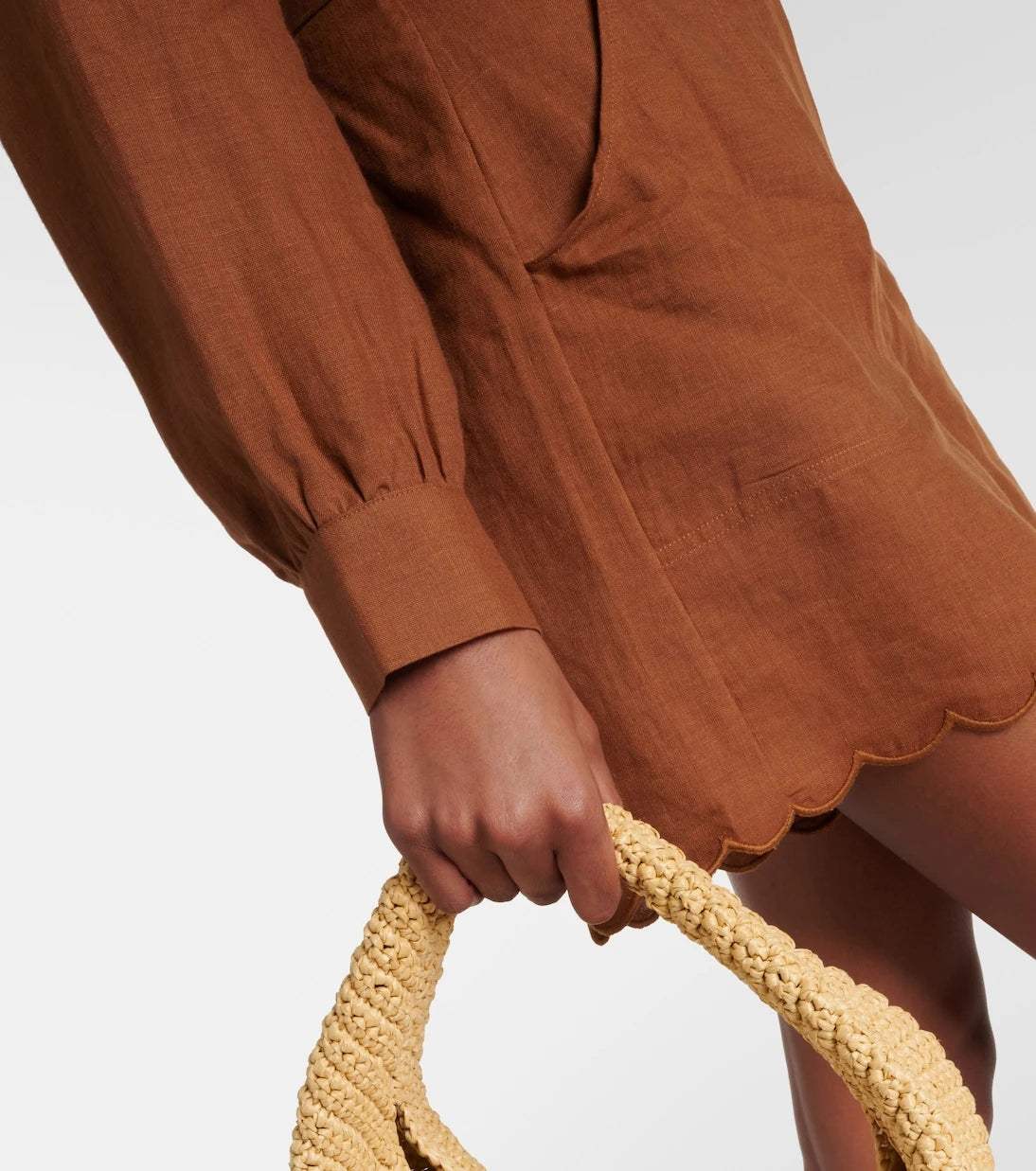 Eres - Joli scalloped linen wrap top