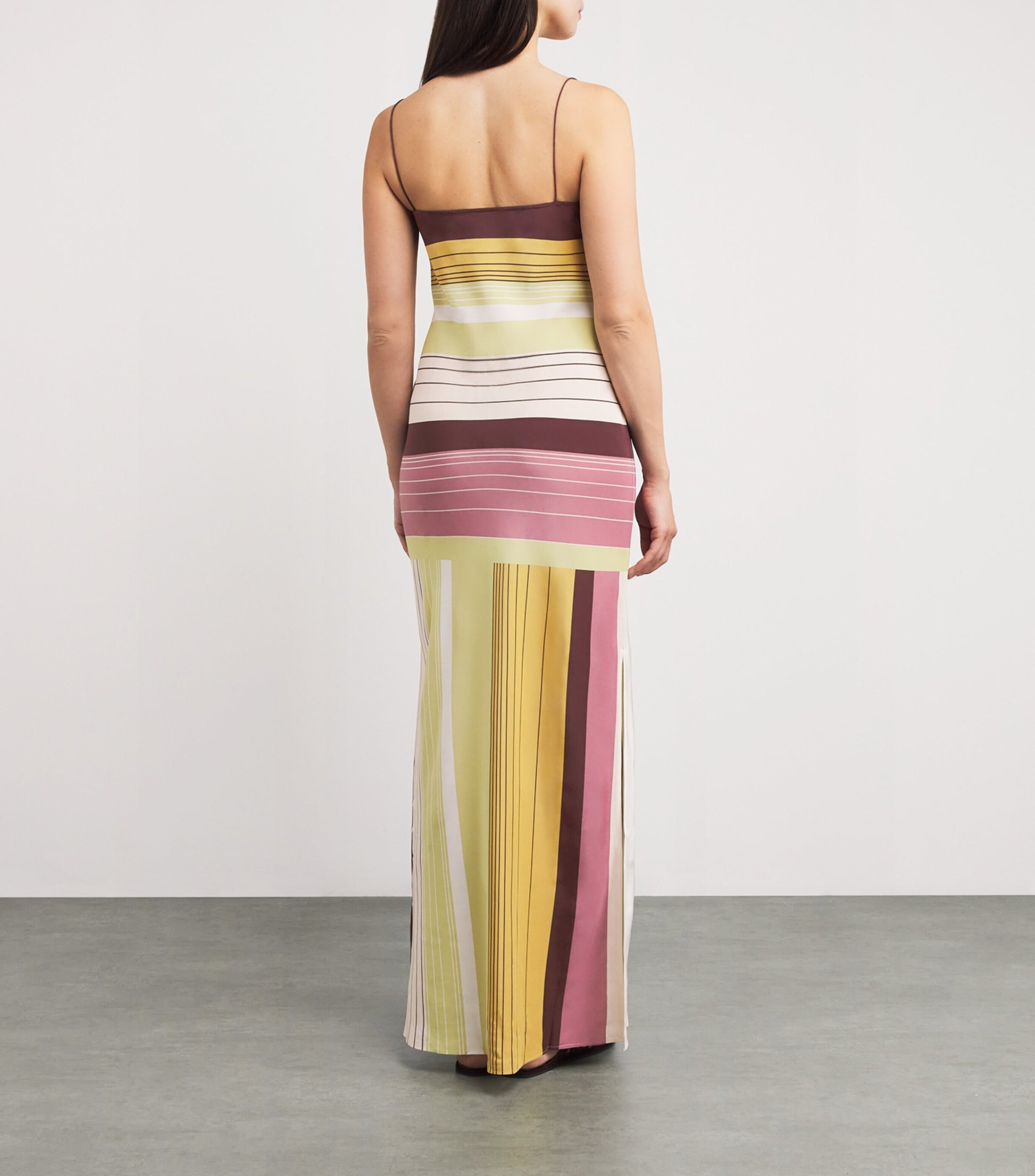 Silk Stripe Fontana Maxi Dress