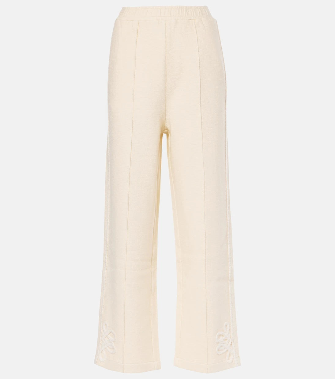 Xu Zhi - Embroidered wool and cotton-blend sweatpants