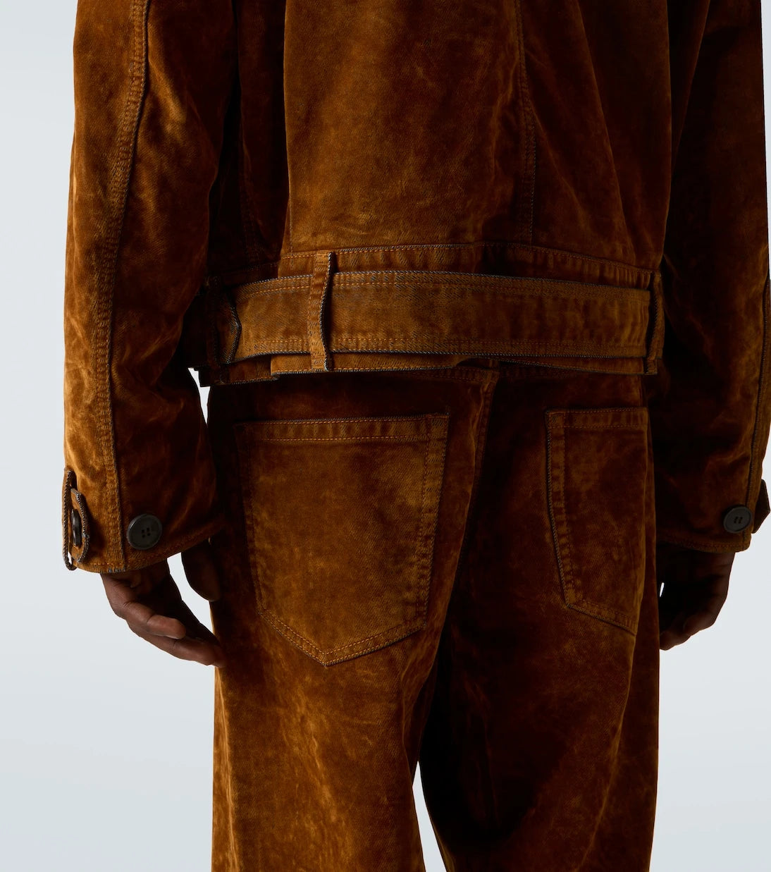 Dries Van Noten - Vassel belted cotton biker jacket