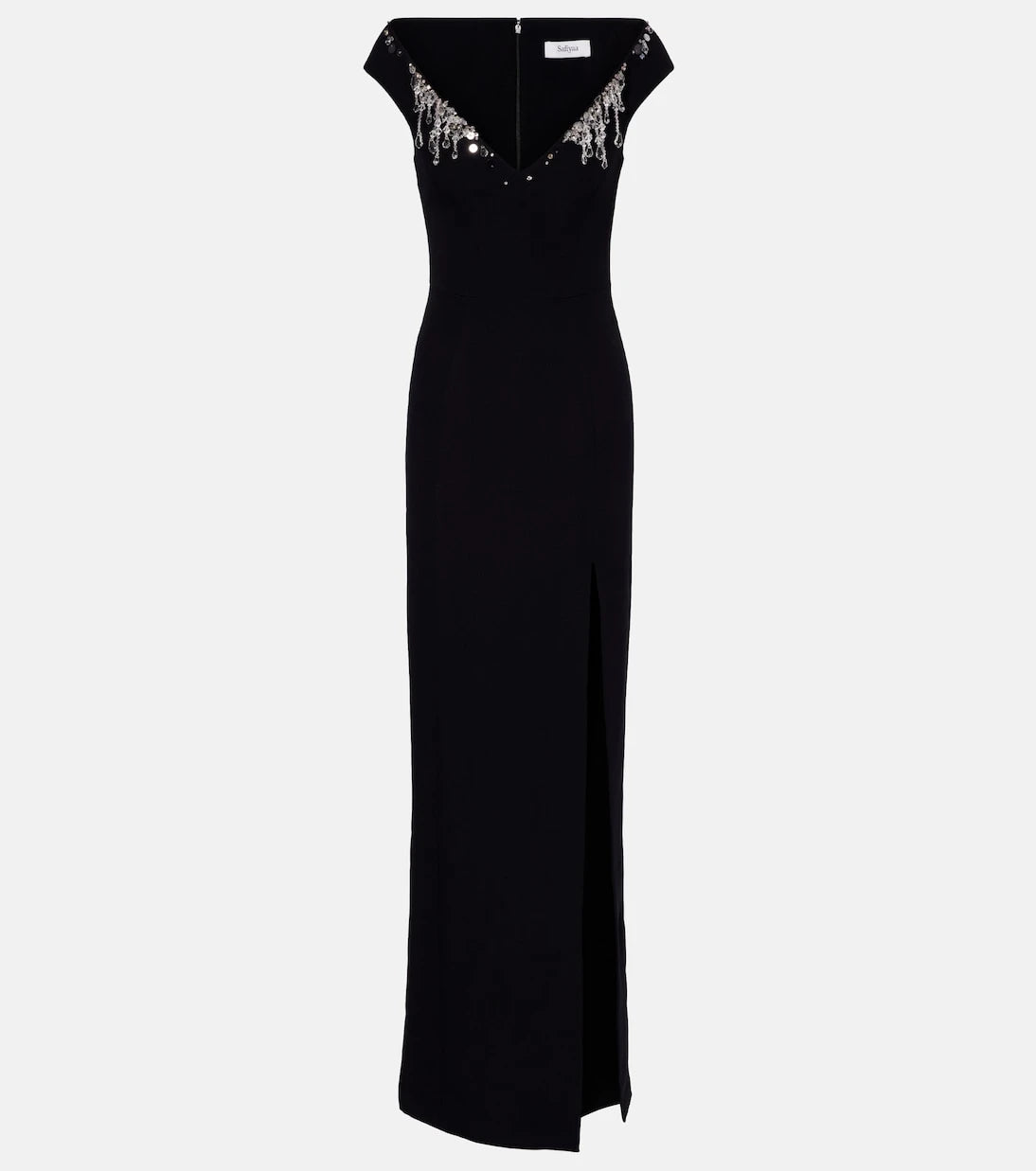 Safiyaa - Lucrezia embellished crêpe gown
