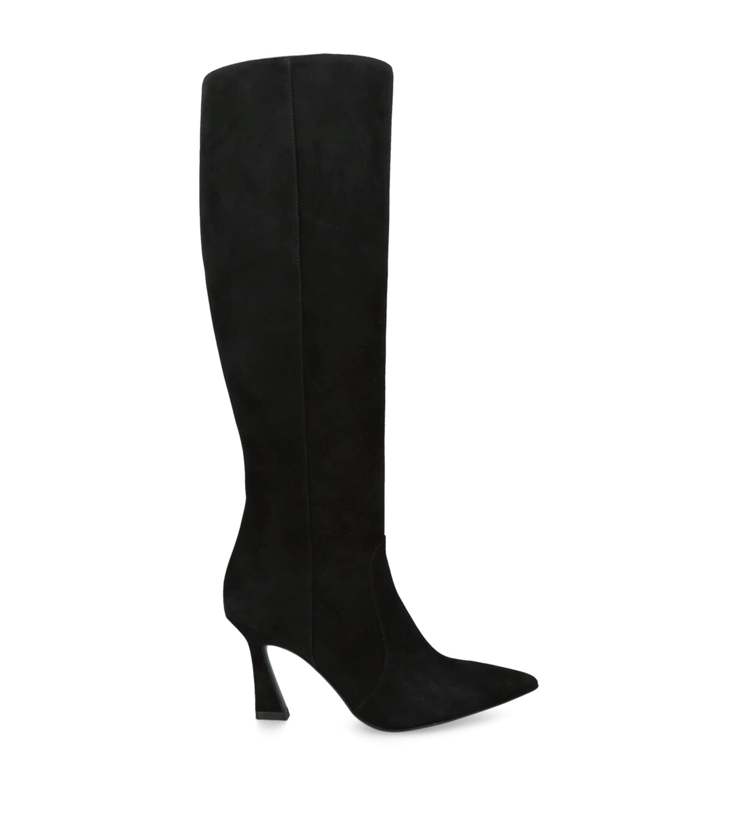 Stuart Weitzman Black Suede Vinnie Boots 85