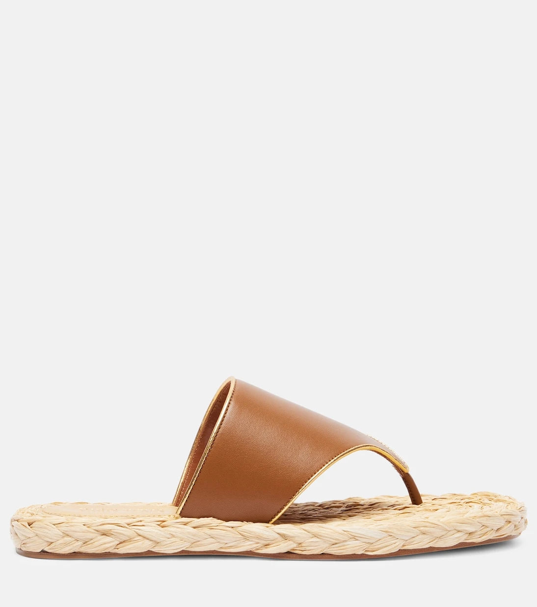 Paris Texas - Amalfi leather-trimmed espadrille slides