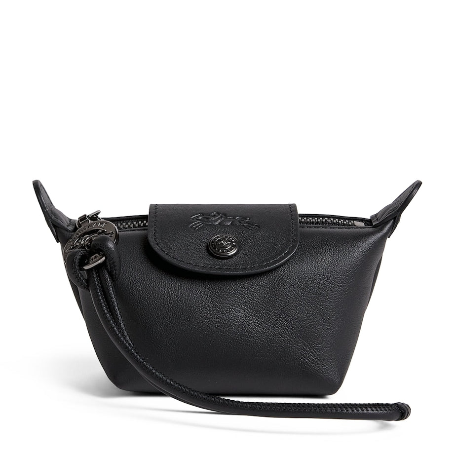 Leather Le Pliage Xtra Coin Purse 001 BLACK