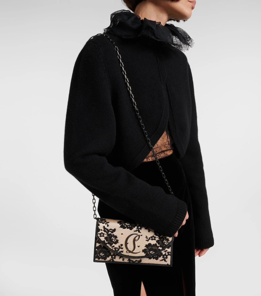 Christian Louboutin - Loubi54 Small lace clutch