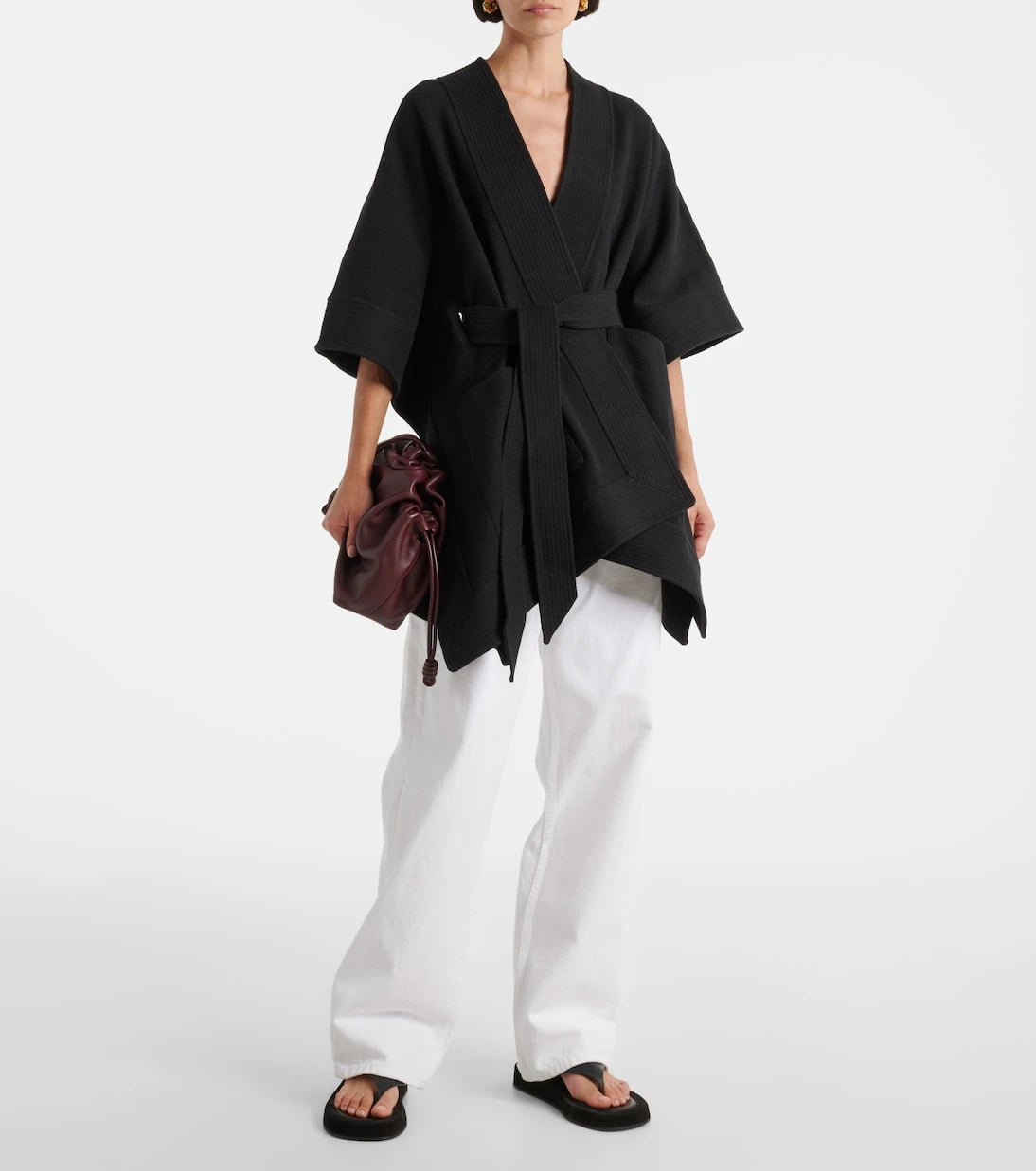 Wardrobe.NYC - Belted cotton cape