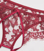 Coco De Mer Burgundy Lace-Silk Naraya Open Thong
