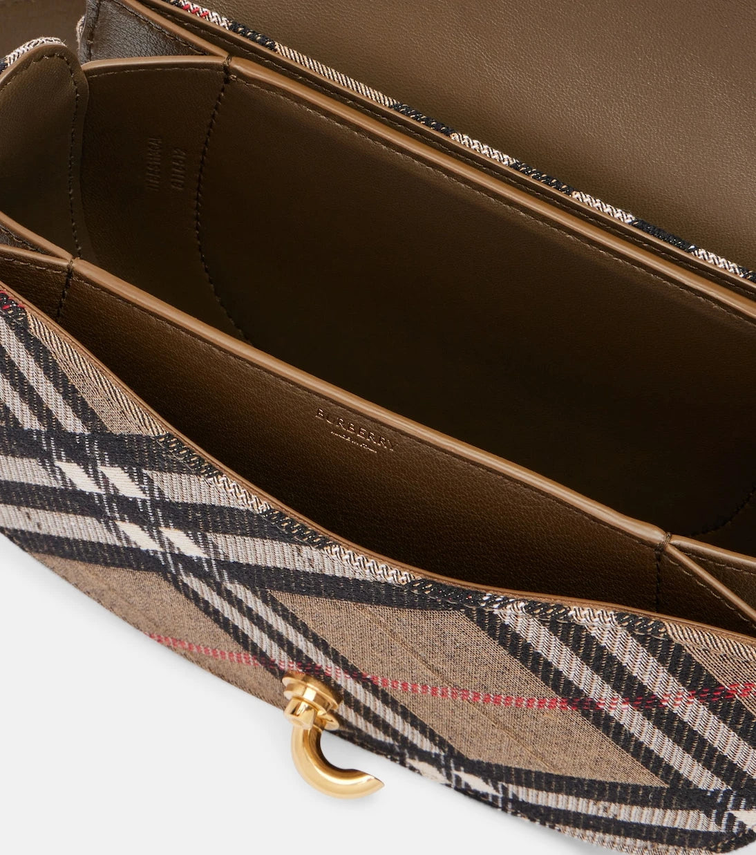 Burberry - حقيبة كروس بادي صغيرة Bridle Burberry Check