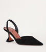Black Suede Holli Slingback Pumps 70